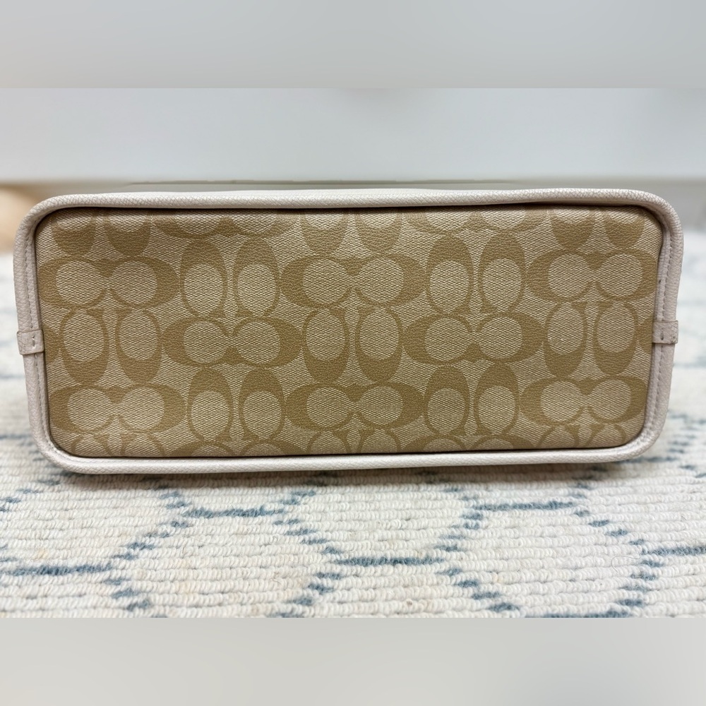 COACH Y2K Everyday Signature Monogram Coated Canvas Peyton Cora Dome Satchel Bag - Picture 6 of 16